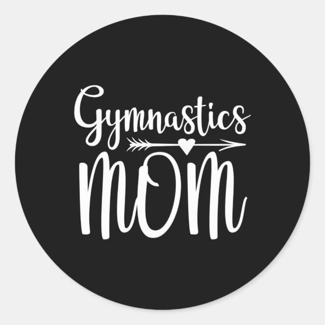 Gymnastics Mom Gymnast Parent Classic Round Sticker (Front)