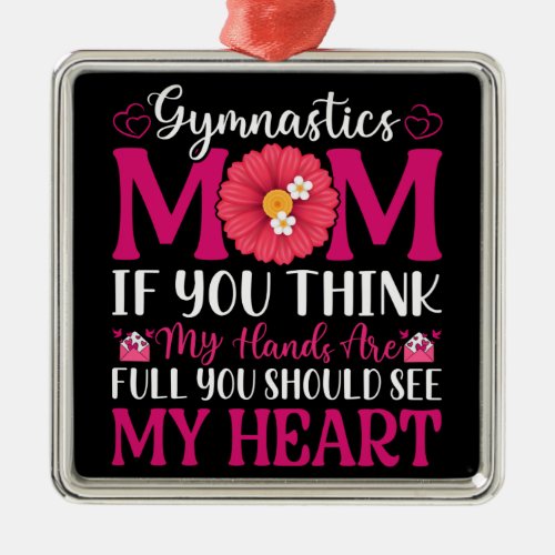 Gymnastics Mom Metal Ornament