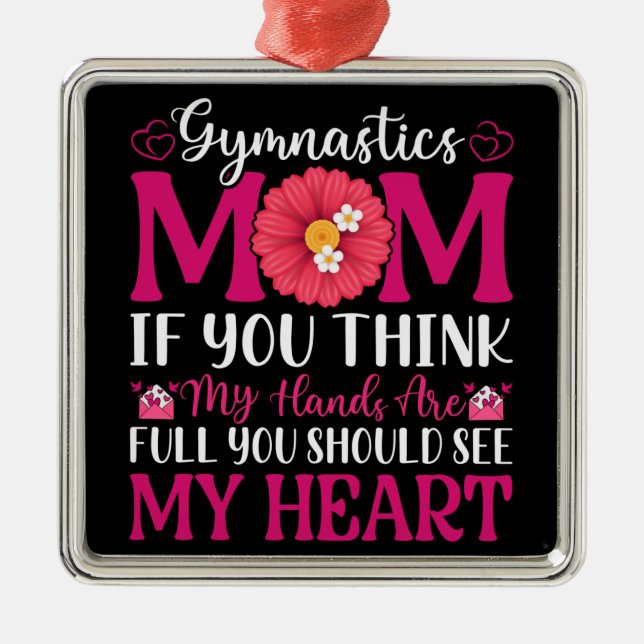 Gymnastics Mom Metal Ornament (Front)