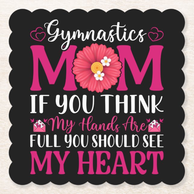 Gymnastics Mom Paper Coaster (Front)