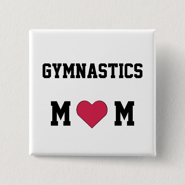 Gymnastics Mom Pinback Button (Front)