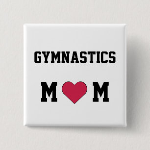 Gymnastics Mom Pinback Button