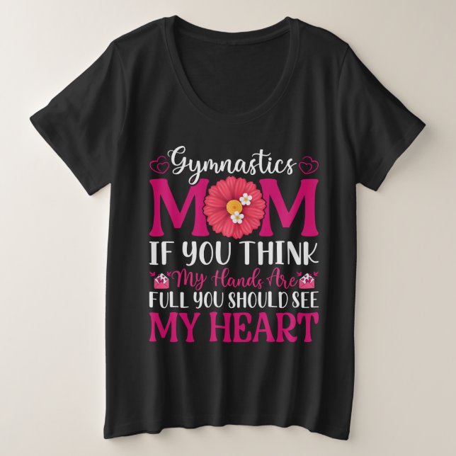 Gymnastics Mom Plus Size T-Shirt (Design Front)