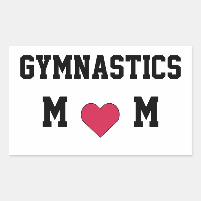 Gymnastics Mom Rectangular Sticker (Front)