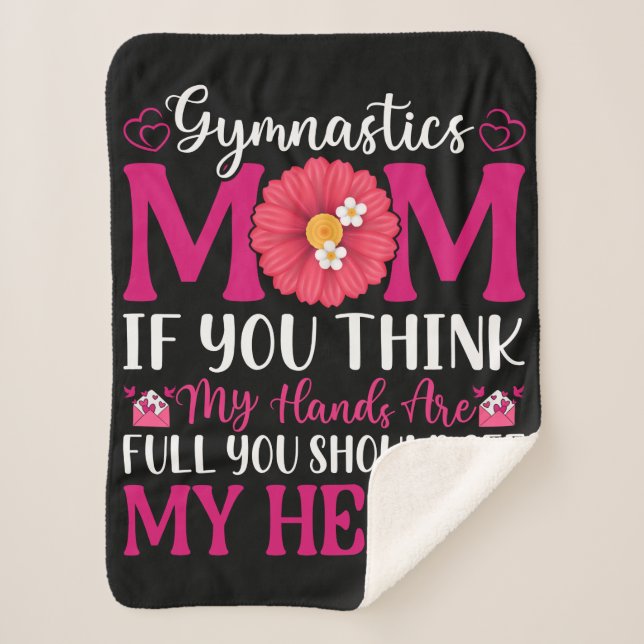 Gymnastics Mom Sherpa Blanket (Front)
