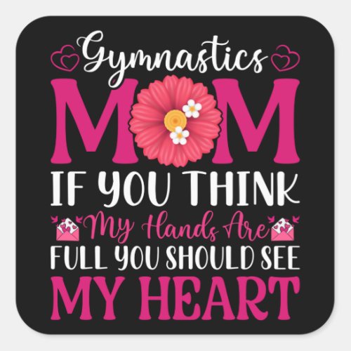 Gymnastics Mom Square Sticker