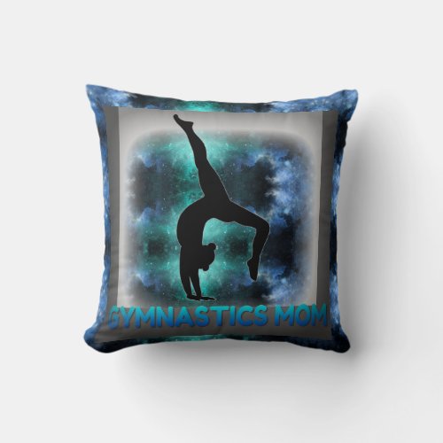 GYMNASTICS MOM throw pillow Throw Pillow