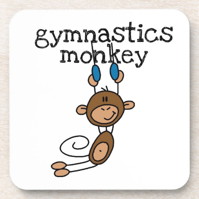 Gymnastics Monkey Drink Coaster (Front)