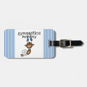 Gymnastics Monkey Luggage Tag