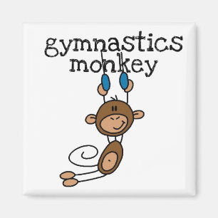 Gymnastics Monkey Magnet