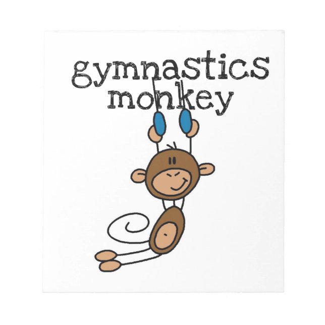Gymnastics Monkey Notepad (Front)