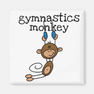 Gymnastics Monkey Tshirts and Gifts Magnet