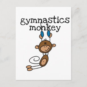Gymnastics Monkey Tshirts and Gifts Postcard
