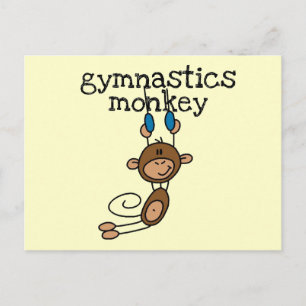 Gymnastics Monkey Tshirts and Gifts Postcard