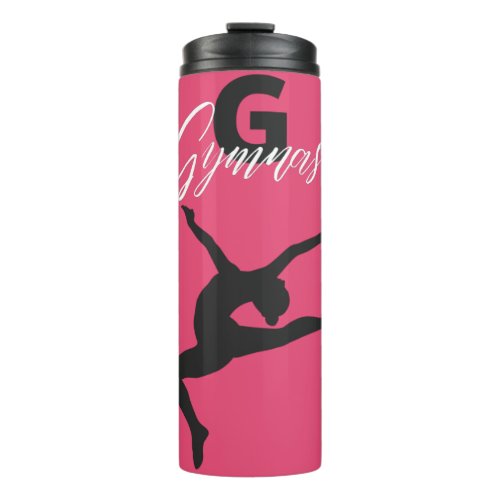 Gymnastics Monogram G is for Gymnast   Thermal Tumbler