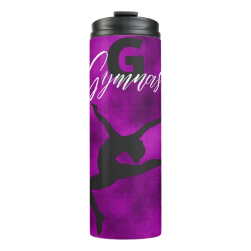 Gymnastics Monogram G is for Gymnast    Thermal Tumbler