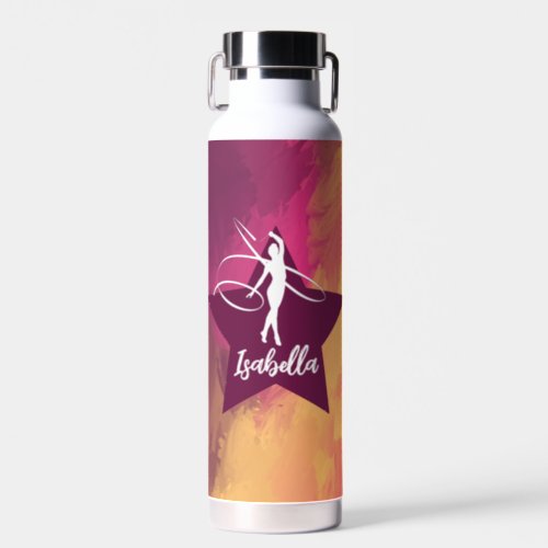 Gymnastics Monogram Name Water Bottle