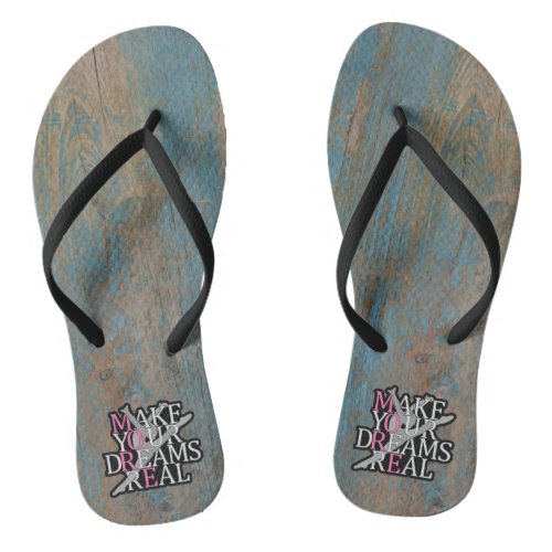 Gymnastics Motivational Quote Flip Flops