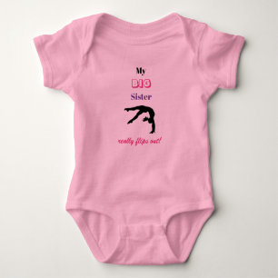 Gymnastics "My Big Sister" Flips T-Shirt Baby Bodysuit