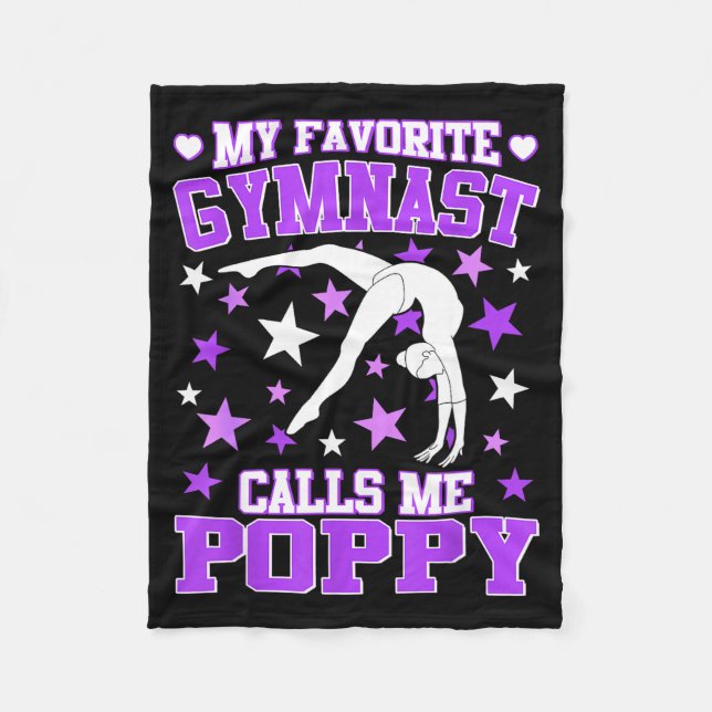 Gymnastics My Favorite Gymnast Calls Me Ppy  Fleece Blanket (Front)