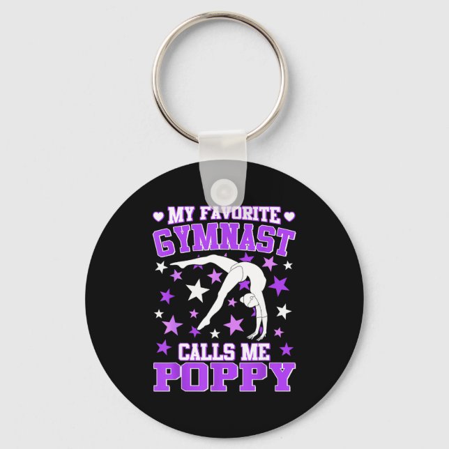 Gymnastics My Favorite Gymnast Calls Me Ppy  Keychain (Front)