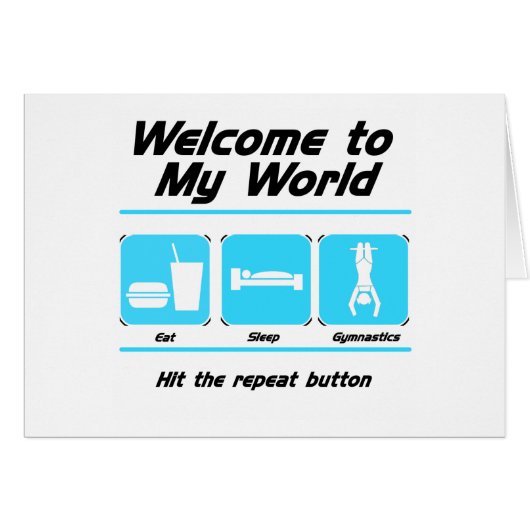 Gymnastics My World Cards (Front Horizontal)
