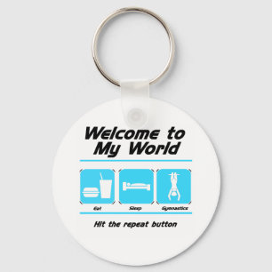 Gymnastics My World Keychain