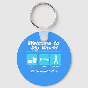 Gymnastics My World Keychain