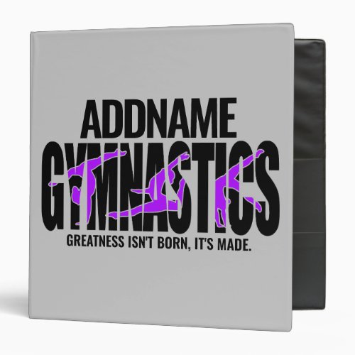 Gymnastics NAME Acrobatic Team Handspring Gymnast  3 Ring Binder