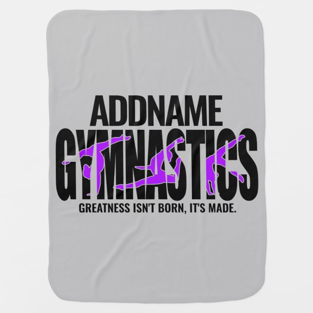 Gymnastics NAME Acrobatic Team Handspring Gymnast Baby Blanket (Front)