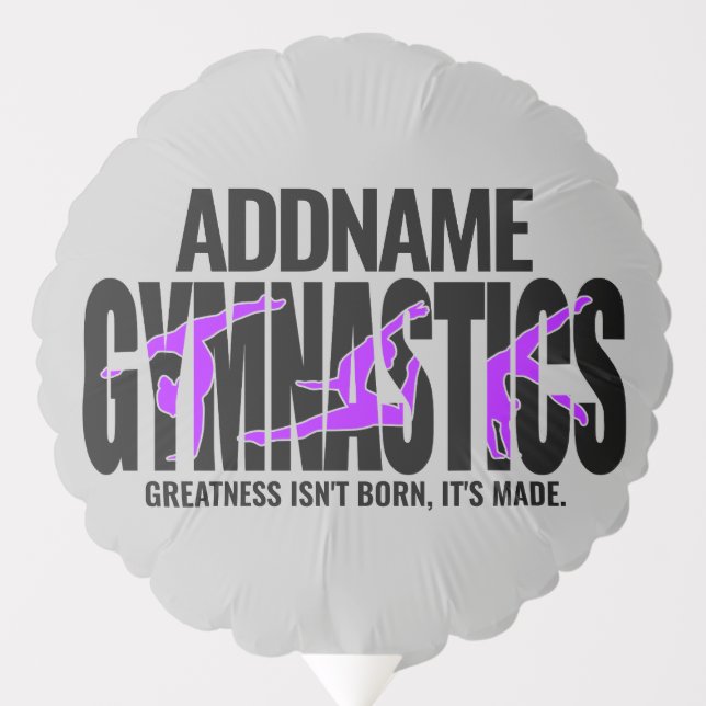 Gymnastics NAME Acrobatic Team Handspring Gymnast Balloon (Front)
