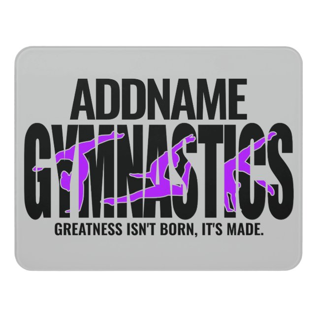 Gymnastics NAME Acrobatic Team Handspring Gymnast  Door Sign (Contemporary Front)