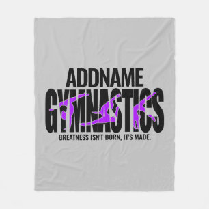 Gymnastics NAME Acrobatic Team Handspring Gymnast Fleece Blanket