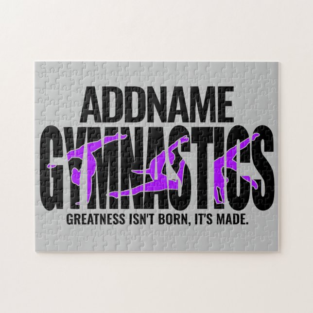 Gymnastics NAME Acrobatic Team Handspring Gymnast  Jigsaw Puzzle (Horizontal)