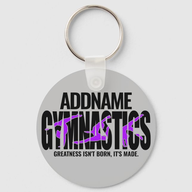 Gymnastics NAME Acrobatic Team Handspring Gymnast  Keychain (Front)