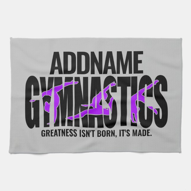 Gymnastics NAME Acrobatic Team Handspring Gymnast Kitchen Towel (Horizontal)