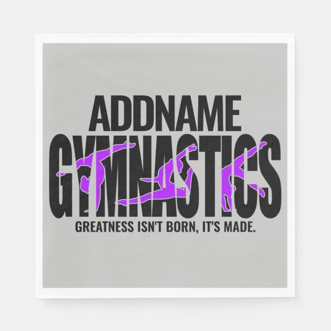Gymnastics NAME Acrobatic Team Handspring Gymnast Napkins (Front)