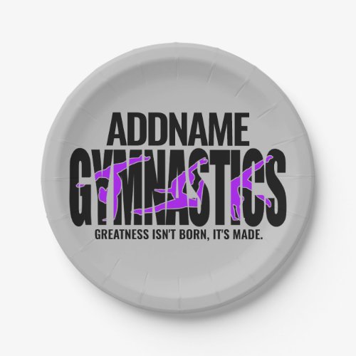 Gymnastics NAME Acrobatic Team Handspring Gymnast  Paper Plates