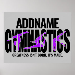 Gymnastics NAME Acrobatic Team Handspring Gymnast Poster