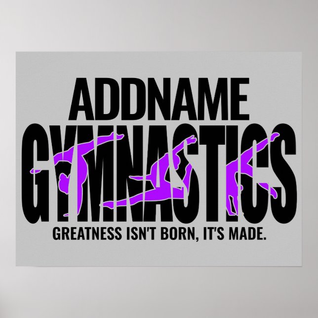 Gymnastics NAME Acrobatic Team Handspring Gymnast  Poster (Front)