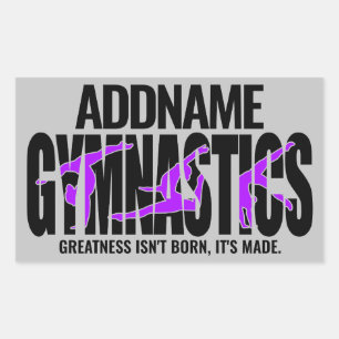 Gymnastics NAME Acrobatic Team Handspring Gymnast Rectangular Sticker