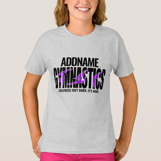 Gymnastics NAME Acrobatic Team Handspring Gymnast  T-Shirt (Front)