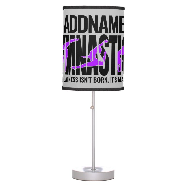 Gymnastics NAME Acrobatic Team Handspring Gymnast  Table Lamp (Front)