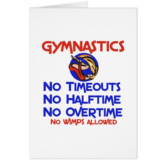 Gymnastics No Wimps Cards (Front)