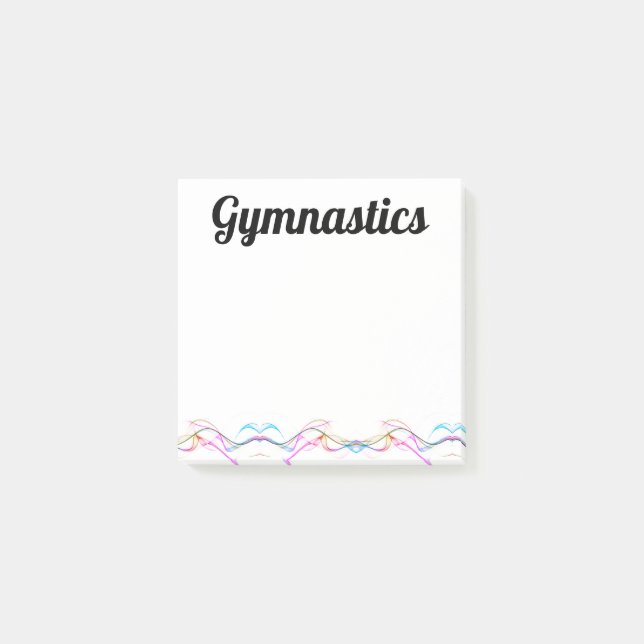 Gymnastics Notes 3x3 Swirls of Color (Front)