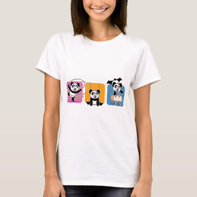 Gymnastics Pandas T-Shirt (Front)