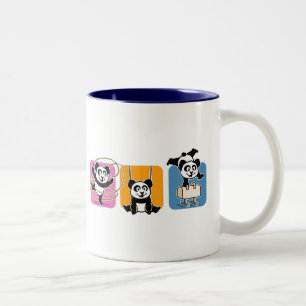 Gymnastics Pandas Two-Tone Coffee Mug