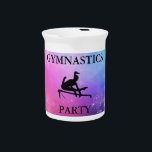 GYMNASTICS PARTY DRINK PITCHER<br><div class="desc">Pour drinks for your guest with this very special GYMNASTICS PARTY pitcher!</div>