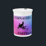 GYMNASTICS PARTY DRINK PITCHER<br><div class="desc">Pour drinks for your guest with this very special GYMNASTICS PARTY pitcher!</div>