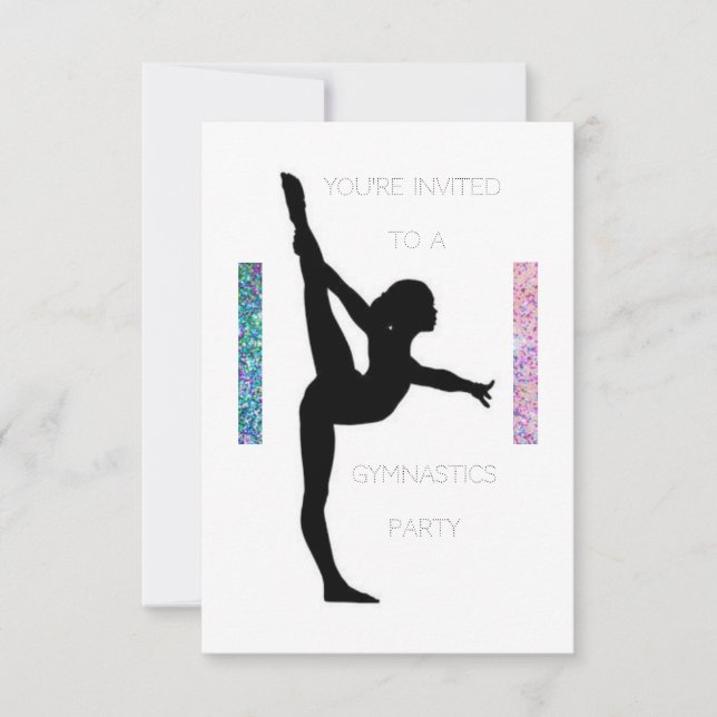 Gymnastics Party Invitation (Front)